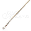 Gargantilla Basica 04.319.0012.24 Oro Laminado, Pulido, Tono Dorado (100 Gauge, Thickness, 24 Inches Length)