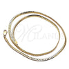Gargantilla Basica 04.319.0012.22 Oro Laminado, Pulido, Tono Dorado (100 Gauge, 04 MM Thickness, 22 Inches Length)