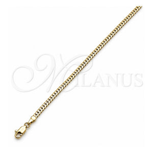 Gargantilla Basica 04.319.0012.22 Oro Laminado, Pulido, Tono Dorado (Calibre 0.80, Grosor 03.8 MM, 22 Pulgadas de Largo)