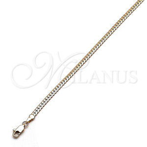 Gargantilla Basica 04.319.0012.22 Oro Laminado, Pulido, Tono Dorado (Calibre 0.80, Grosor 03.8 MM, 22 Pulgadas de Largo)