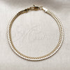Pulsera Básica 04.319.0012.08 Oro Laminado, Pulido, Tono Dorado (Calibre 0.80, Grosor 03.8 MM, 8 Pulgadas de Largo)