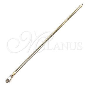 Pulsera Básica 04.319.0012.08 Oro Laminado, Pulido, Tono Dorado (Calibre 0.80, Grosor 03.8 MM, 8 Pulgadas de Largo)