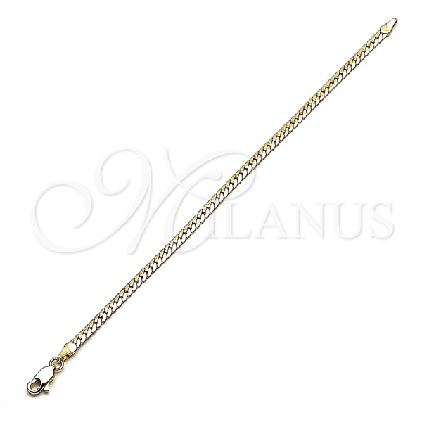 Pulsera Básica 04.319.0012.08 Oro Laminado, Pulido, Tono Dorado (Calibre 0.80, Grosor 03.8 MM, 8 Pulgadas de Largo)