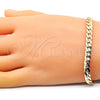 Pulsera Básica 04.319.0013.08 Oro Laminado, Pulido, Tono Dorado (160 Gauge, 06 MM Thickness, 8 Inches Length)
