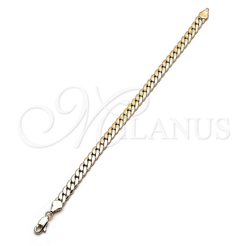 Pulsera Básica 04.319.0013.08 Oro Laminado, Pulido, Tono Dorado (160 Gauge, 06 MM Thickness, 8 Inches Length)