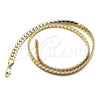 Gargantilla Basica 04.319.0014.24 Oro Laminado, Pulido, Tono Dorado (200 Gauge, 08 MM Thickness, 24 Inches Length)