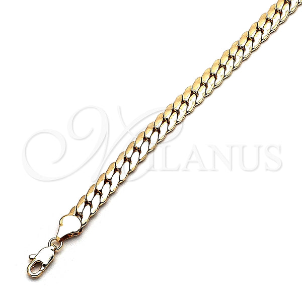 Gargantilla Basica 04.319.0014.24 Oro Laminado, Pulido, Tono Dorado (200 Gauge, 08 MM Thickness, 24 Inches Length)