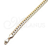 Gargantilla Basica 04.319.0014.24 Oro Laminado, Pulido, Tono Dorado (200 Gauge, 08 MM Thickness, 24 Inches Length)