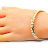 Pulsera Básica 04.319.0014.08 Oro Laminado, Pulido, Tono Dorado (200 Gauge, 08 MM Thickness, 8 Inches Length)