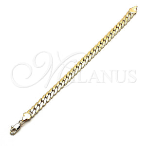 Pulsera Básica 04.319.0014.08 Oro Laminado, Pulido, Tono Dorado (200 Gauge, 08 MM Thickness, 8 Inches Length)
