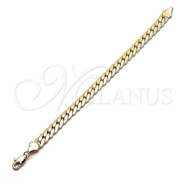 Pulsera Básica 04.319.0014.08 Oro Laminado, Pulido, Tono Dorado (200 Gauge, 08 MM Thickness, 8 Inches Length)