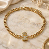 Pulsera Elegante 03.156.0026.08 Oro Laminado, Diseño de Osito, con Micro Pave Blanca, Pulido, Tono Dorado (Grosor 04 MM, 8 Pulgadas de Largo)