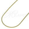 Gargantilla Basica 04.213.0256.18 Oro Laminado, Diseño de Miami Cubana, Pulido, Tono Dorado (Grosor 01.5 MM, 18 Pulgadas de Largo)