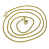 Gargantilla Basica 04.213.0256.18 Oro Laminado, Diseño de Miami Cubana, Pulido, Tono Dorado (Grosor 01.5 MM, 18 Pulgadas de Largo)