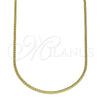 Gargantilla Basica 04.213.0256.18 Oro Laminado, Diseño de Miami Cubana, Pulido, Tono Dorado (Grosor 01.5 MM, 18 Pulgadas de Largo)