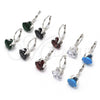 Arete Gancho Frances 02.63.2622.5 Plata Rodinada, con Zirconia Cubica Turquoise, Pulido, Rodinado