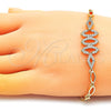 Pulsera Elegante 03.283.0096.07 Oro Laminado, con Blanca Micro Pave, Pulido, Tono Dorado (05 MM Thickness, 7 Inches Length)