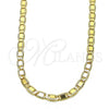 Gargantilla Basica 04.319.0005.1.24 Oro Laminado, Diseño de Mariner, Pulido, Tono Dorado (0.80 Gauge, 04 MM Thickness, 24 Inches Length)