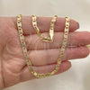 Gargantilla Basica 04.319.0007.1.24 Oro Laminado, Diseño de Mariner, Diamantado, Tono Dorado (0.80 Gauge, 04 MM Thickness, 24 Inches Length)