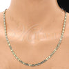 Gargantilla Basica 04.319.0008.1.24 Oro Laminado, Diseño de Mariner, Diamantado, Tono Dorado (0.80 Gauge, 04 MM Thickness, 24 Inches Length)