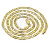 Gargantilla Basica 04.319.0008.1.24 Oro Laminado, Diseño de Mariner, Diamantado, Tono Dorado (0.80 Gauge, 04 MM Thickness, 24 Inches Length)