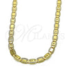 Gargantilla Basica 04.319.0011.1.24 Oro Laminado, Diseño de Pave Mariner, Diamantado, Tono Dorado (Calibre 100, Grosor 05 MM, 24 Pulgadas de Largo)