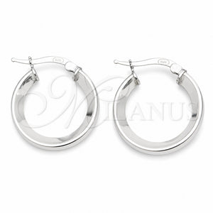 Argolla Pequeña 02.389.0099.15 Plata Rodinada, Pulido, Tono Plateado