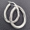 Argolla Mediana 02.389.0100.40 Plata Rodinada, Diseño de Torcido, Diamantado, Tono Plateado