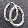 Argolla Mediana 02.389.0100.40 Plata Rodinada, Diseño de Torcido, Diamantado, Tono Plateado