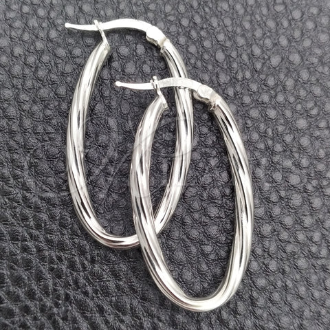 Argolla Mediana 02.389.0102.30 Plata Rodinada, Diseño de Torcido, Diamantado, Tono Plateado