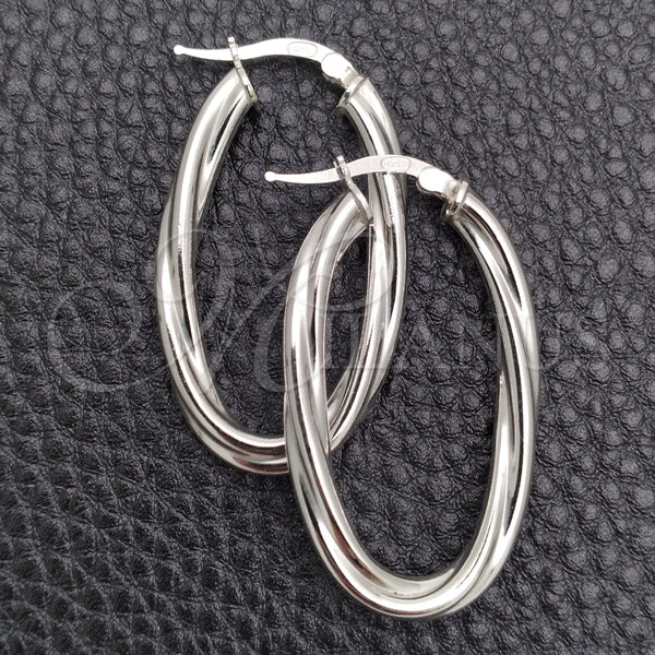 Argolla Mediana 02.389.0103.30 Plata Rodinada, Diseño de Torcido, Diamantado, Tono Plateado