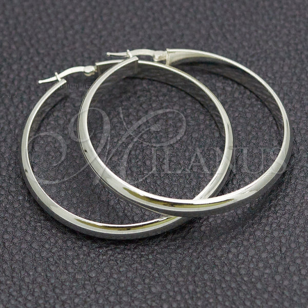 Argolla Grande 02.389.0104.50 Plata Rodinada, Pulido, Tono Plateado