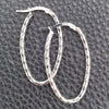 Argolla Mediana 02.389.0106.30 Plata Rodinada, Diseño de Torcido, Diamantado, Tono Plateado