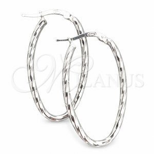 Argolla Mediana 02.389.0106.30 Plata Rodinada, Diseño de Torcido, Diamantado, Tono Plateado