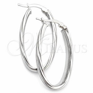 Argolla Mediana 02.389.0108.30 Plata Rodinada, Diseño de Torcido, Diamantado, Tono Plateado