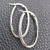 Argolla Mediana 02.389.0108.30 Plata Rodinada, Diseño de Torcido, Diamantado, Tono Plateado
