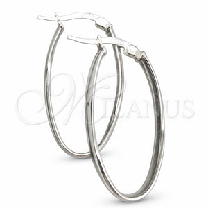 Argolla Mediana 02.389.0110.30 Plata Rodinada, Diseño de Torcido, Pulido, Tono Plateado