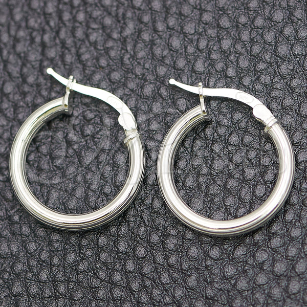 Argolla Pequeña 02.389.0111.15 Plata Rodinada, Pulido, Tono Plateado