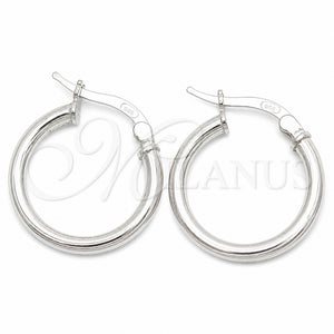 Argolla Pequeña 02.389.0111.15 Plata Rodinada, Pulido, Tono Plateado