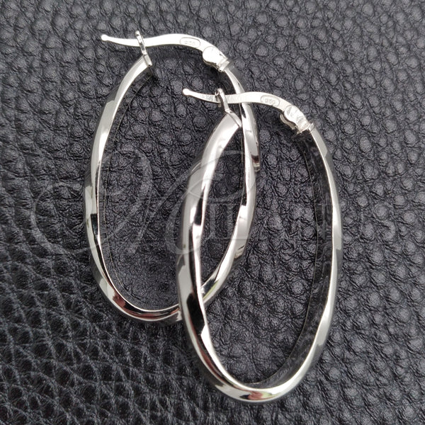 Argolla Mediana 02.389.0112.30 Plata Rodinada, Diseño de Torcido, Diamantado, Tono Plateado