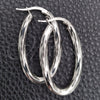 Argolla Mediana 02.389.0116.30 Plata Rodinada, Diseño de Torcido, Diamantado, Tono Plateado