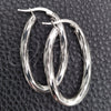 Argolla Mediana 02.389.0116.30 Plata Rodinada, Diseño de Torcido, Diamantado, Tono Plateado
