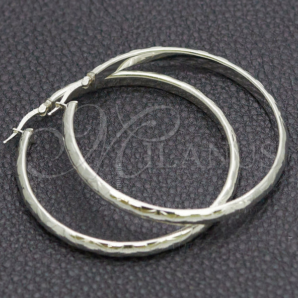 Argolla Grande 02.389.0114.50 Plata Rodinada, Diamantado, Tono Plateado