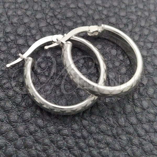Argolla Pequeña 02.389.0123.15 Plata Rodinada, Diamantado, Tono Plateado