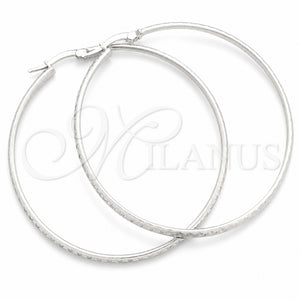 Argolla Grande 02.389.0123.50 Plata Rodinada, Diamantado, Tono Plateado