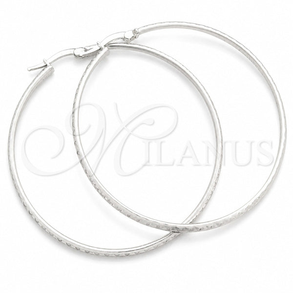 Argolla Grande 02.389.0123.50 Plata Rodinada, Diamantado, Tono Plateado