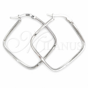 Argolla Mediana 02.389.0138.40 Plata Rodinada, Diseño de Torcido, Diamantado, Tono Plateado