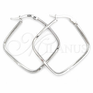 Argolla Mediana 02.389.0138.40 Plata Rodinada, Diseño de Torcido, Diamantado, Tono Plateado