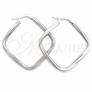 Argolla Mediana 02.389.0140.25 Plata Rodinada, Diseño de Torcido, Pulido, Tono Plateado