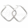 Argolla Mediana 02.389.0140.25 Plata Rodinada, Diseño de Torcido, Pulido, Tono Plateado
